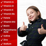 USDA Organic Kids multivitamins 30-60 Day Supply, Daily Kids Multivitamin Gummies with Vitamin C, D, A, E, B6, B12, Biotin, Zinc. Organic Kids Vitamins for Immune Support and Overall Health. 60 Count