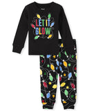 The Children's Place baby girls Family Matching Christmas Holiday Sets, Snug Fit 100% Cotton, Adult, Big Kid, Toddler, Pajama Set, Let It Glow, 8 US