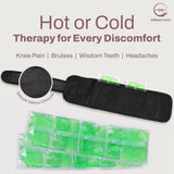 Reusable Knee Ice Packs for Injuries - Multi-Use Gel Ice Pack Wrap with 8 Gel Packs | Hot and Cold Pack - Knee, Elbow, Ankle, Neck, Reusable Ice Packs for Injuries