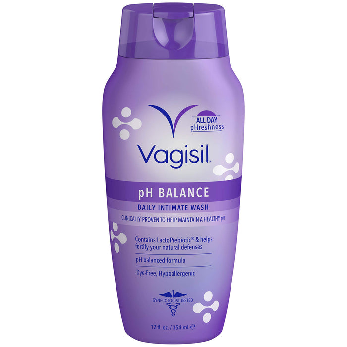 Vagisil Feminine Wash for Intimate Area Hygiene, pH Balance, Gynecologist Tested, Hypoallergenic, 12 oz, (Pack of 1)