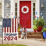 2024 Donald Trump Garden Flags for Outside 12x18 Double Sided Burlap, Retro style American President Election Yard Lawn Outdoor Decoration Banner Small Sign Trump 2024 Flag DF551