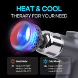 HubiCare Heat and Cool Massage Gun, Deep Tissue Impact Massager for Pain Relief, Muscle Handheld Therapy Gun, with Level 8 Intensity-Control Modes, 4 Replaceable Massage Heads