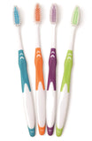 FRESHMINT (100 Pack) Individually Wrapped Premium Toothbrushes, Oversized Easy Grip Rubber Handle, Soft Multi Color Nylon Bristles, Bulk Packed, No Cutting or Tearing Apart Required.