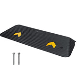 VEVOR Upgraded Rubber Threshold Ramp, 1.5" Rise Wheelchair Ramp Doorway, Natural Rubber Rated 33069Lbs Load Capacity, Non-Slip Textured Surface Rubber Curb Ramp for Wheelchair,Scooter