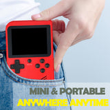 Retro Handheld Game Console, Portable Gaming System with 500+ Classic Games, 3.0" Screen, Built-in 1020mAh Rechargeable Battery, Two-Player Mode, Ideal for Kids and Adults