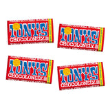 Tony's Chocolonely 32% Classic Milk Chocolate Bar -Rich, Smooth Belgium Chocolate, Perfect Holiday Gift, Chocolate Candy, No Artificial Flavoring, Fairtrade & B Corp Certified - 6.35 Oz, 4 Bars