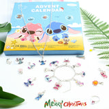 Manaror Advent Calendar 2024 Christmas SDQ Cute Cartoon Charm Fashion Christmas with Bracelet, Necklace and 22 Pieces Unique Charm Jewelry Set for Girls, Teens, Women, Adults