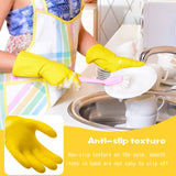 Gandeer 36 Pair Reusable Household Gloves Rubber Dishwashing Gloves Long Kitchen Cleaning Gloves for Dishes Clean Gardening(Yellow)