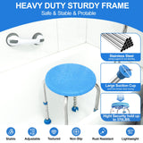 UGarden FSA/HSA Eligible Upgraded Heavy Duty Stainless Steel Small Round Shower Chair, 370LBS Adjustable Handicap Shower Stool, Tool-Free Anti Slip Shower Chair for Inside Shower w/Padded for Elderly