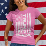 shop4ever Trump Flag 2024 Women's T-Shirt XXX-LargeAzalea Pink