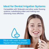 ioRinse Concentrated Irrigant with Active Molecular Iodine, Alcohol-Free Dental Irrigant, for use with Waterpik Water Flossers, and All Other Oral Irrigation Devices