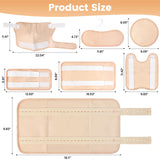 8Pcs Castor Oil Pack Wrap Kit Organic Cotton Liver Detox Pads Reusable Wrap Packs for Shoulder Neck Knee Thigh Arms Machine Washable