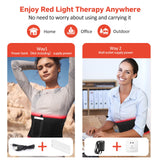Red Light Therapy for Body, Infrared Light Therapy for Shoulder Waist Muscle Pain Relief, Upgraded 3 in 1 Led Beads, 660nm&850nm Near Infrared Light Therapy Belt Wrap Timer Remote Control