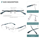 AQWANO Rimless Computer Reading Glasses Blue Light Blocking Women Readers UV400 Protect Clear Lens Ladies Fashion Designer Frame, (Green, 2.5 x)