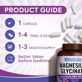 Surebounty Magnesium Glycinate, 710 mg Magnesium Glycinate (80 mg Elemental Magnesium), Nightly Magnesium Regimen, Leg Rest & Sleep, for Children, Teenagers, and Adults, 90 Easy to Swallow Capsules
