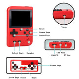 Retro Handheld Game Console, Portable Retro Video Game Console with 500 Classical Games, 3.0-Inch Screen 1020mAh Rechargeable Battery Support for Connecting TV and Two Players(RED)