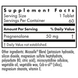 Allergy Research Group Pregnenolone Supplement - Progesterone Supplements 50mg, Hormone & Stress Support, Made from Non-GMO Wild Yam, Micronized Lipid Matrix, Plant-Sourced, Scored Tablets - 60 Count