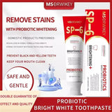 MS DRWIKEY Probiotics Bright White Toothpaste, Sp 6 Toothpaste, Sp-6 Ultra Whitening Toothpaste, Ultra Whitening Toothpaste Sp-6, Sp-6 Probiotics Whitening Toothpaste, Fresh Breath (2pcs)