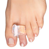 ZenToes Gel Toe Separators for Overlapping Toes, Bunions, Big Toe Alignment, Corrector and Spacer - 4 Pack (Glitter)