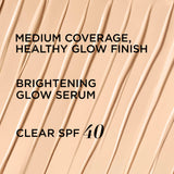 IT Cosmetics CC+ Nude Glow Lightweight Foundation + Glow Serum with SPF 40 - With Niacinamide, Hyaluronic Acid & Green Tea Extract - Light Medium - 1.08 fl oz