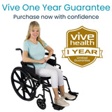 Vive Bariatric Wheelchair for Adults (Supports 400 lbs) - Foldable, Heavy Duty, Manual & Transport Wheel Chair - Portable Senior Drive Travel Scooter for Transfers - Wide 20" Seat