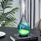 MAXWINER Essential Oil Diffusers Handmade Art Glass Ultrasonic Aromatherapy Diffusers with 7 Colors Lights Changing, Waterless Auto Shut-Off, Time Setting for Home, Office, Room 120ml