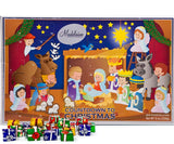 Madelaine Christmas Pageant Christmas Countdown Advent Calendar Filled With 24 Milk Chocolates Bite-Sized - 2 Pack of Chocolates - 8oz Wrapped in Foil