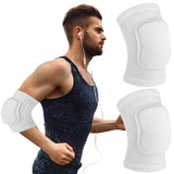 COMNICO Arm Brace Pads Elbow Protector Strap Pair, Breathable Anti-Collision Sponge Tendonitis Fitness Volleyball Basketball Tennis Golfers Knee Support Band for Kids Men Women Elderly