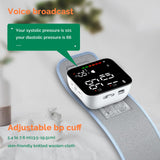 Wrist Blood Pressure Monitor Rechargeable Digital Automatic Blood Pressure Cuff for Home Use Portable Talking Bp Monitor Full Screen Led Display Adjustable Bp Cuffs with Carrying Case