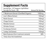 LOKO nature Tiger 7 Mushroom Extract Powder Blend | Natural Ingredients - Lions Mane, Turkey Tail, Maitake, Shiitake, Reishi, Chaga, & Cordyceps | Gluten-Free, Vegan, Dairy-Free - 3.5oz, 100g