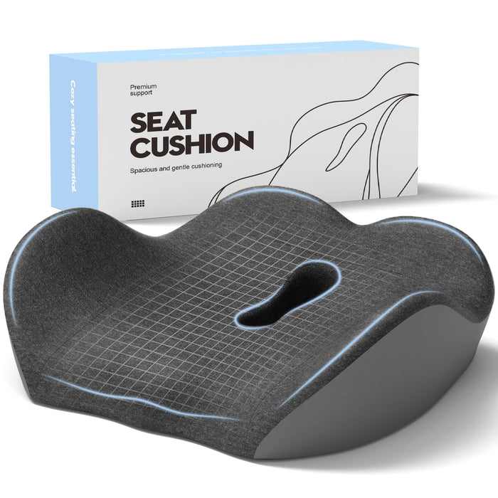 JESIDO Seat Cushion for Office Chair, Sciatica and Tailbone Pain Relief Cushion, Coccyx Cushion for Car, Desk Chairs, Wheelchair