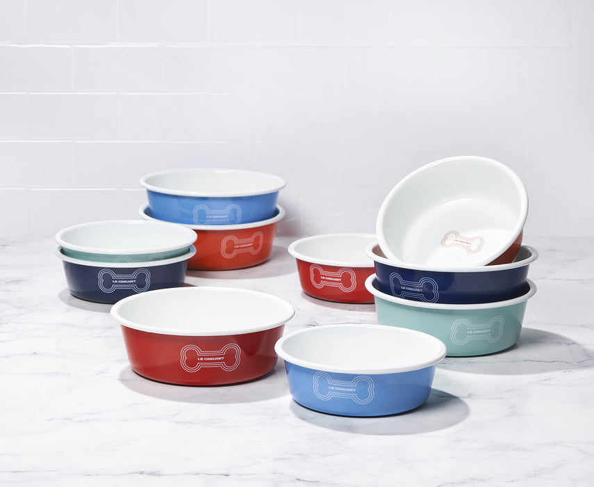 Le Creuset Enamel on Steel Medium Dog Bowl, 4 Cups, Red