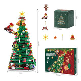 Advent Calendar 2024 Christmas Tree Building Toy Set with LED Light, Christmas Countdown Calendar Building Block 1100+PCS Set 24 Days Surprise Boxes Creative Gifts for Adults Teens Girls Ages 6+