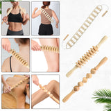 Chumia 10 Pieces Wood Massage Tools Wooden Maderoterapia Kit Therapy Tools Massage Roller Lymphatic Drainage Health Care for Neck Leg Back Arm Body Muscle Pain Relief