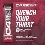 C4 Smart Energy Powder Stick Packs - Sugar Free Performance Fuel & Nootropic Brain Booster, Coffee Substitute or Alternative | Black Cherry - 14 Count