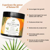 Mamela Naturals Raw Batana Oil for Hair Growth | Organically Sourced From Honduras | Dr Sebi approved | 4 oz | Prevents Hair Loss, Eliminates Split Ends & Increases Shine |