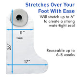 TKWC INC Waterproof Leg Cast Cover for Shower 4738 - Watertight Foot Protector - Low Pressure Seal