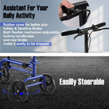 RINKMO Knee Scooter，Steerable Knee Walker Economical Knee Scooters for Foot Injuries Best Crutches Alternative (Blue 1)