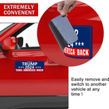 Shmbada 2 PCS Trump 2024 Take America Back Magnetic Bumper Sticker for Cars - Support Trump Vehicle Magnet Sign Decal, Blue 10 x 3.5 Inches