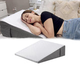 LOSKIA 7.5" Bed Wedge Pillow for After Surgery, Acid Reflux, Snoring, Reduce Neck & Back Pain, Triangle Wedge Pillow with Memory Foam Top, Sleeping, Reading, Rest, Elevation