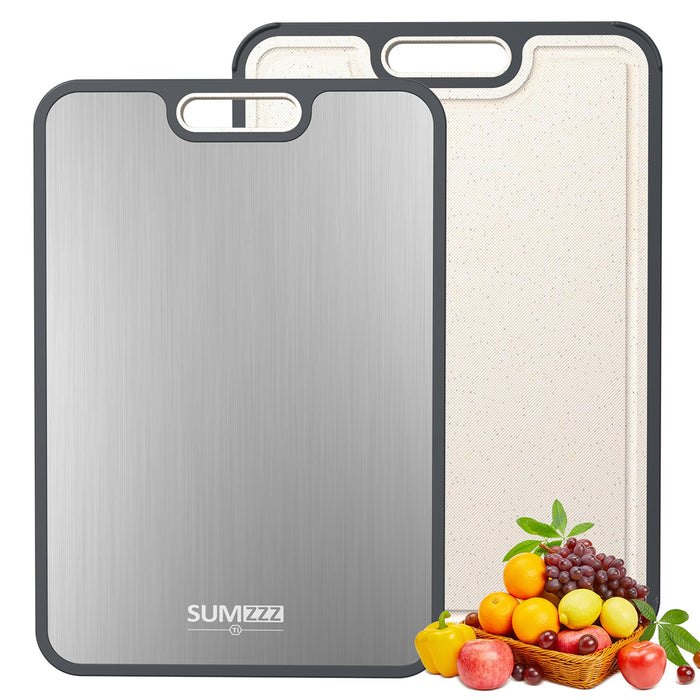 Titanium Cutting Board, Double Sided Chopping Board, Titanium/PP 16”×11”