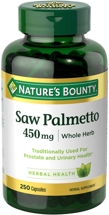 Nature's Bounty Saw Palmetto 450 mg Capsules 250 ea