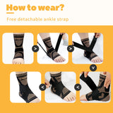 JIUFENTIAN Copper Ankle Brace Adjustable Compression Sleeve (Pair)-Ankle Support Heel Brace for Achilles Tendonitis, Plantar Fasciitis-Eases Swelling and Sprained Ankle(Small)