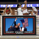 Fight Fight Fight Trump Shooting Flag 3x5 Outdoor Trump 2024 Flag for Outside Indoor Lawn Banner