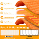 Heating Pad-Electric Heating Pads for Back,Neck,Abdomen,Moist Heated Pad for Shoulder,knee,Hot Pad for Arms and Legs,Dry&Moist Heat & Auto Shut Off(Orange, 12''×24'')