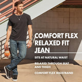 Wrangler Authentics Men's Big & Tall Comfort Flex Waist Relaxed Fit Jean, Light Stonewash, 56W x 32L