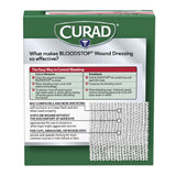 Curad Bloodstop Hemostatic Gauze, Helps Stop Bleeding Quickly, 1" x 1", 10 Count (Pack of 2)