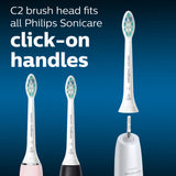 Philips Sonicare Optimal Plaque Control replacement toothbrush heads, HX9024/65, BrushSync™ technology, White 4-pk