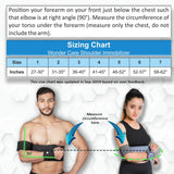 Wonder Care Left Right Shoulder Immobilizer Arm Sling Elastic Brace for Clavicle Collar Bone Dislocation Subluxation Shoulder stabilizer Compression Brace After Rotator Cuff Surgery