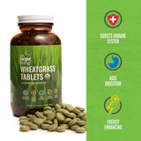 On Target Living Wheatgrass Tablets- 500 Tablets | USDA Organic |